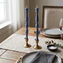 Blue Beeswax Taper Candle
