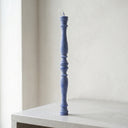 Blue Beeswax Taper Candle
