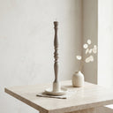 Grey Beeswax Taper Candle